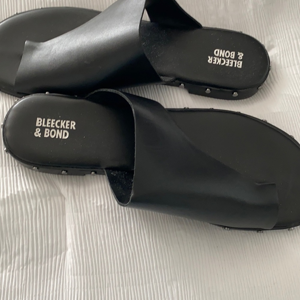 Black studded sandals